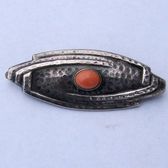 Amsterdamse School Broche Brooch silver & red coral J.B. Citroen